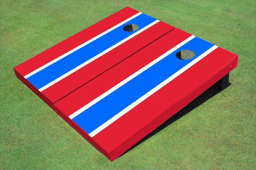 Royal and Red Matching Long Stripe Set