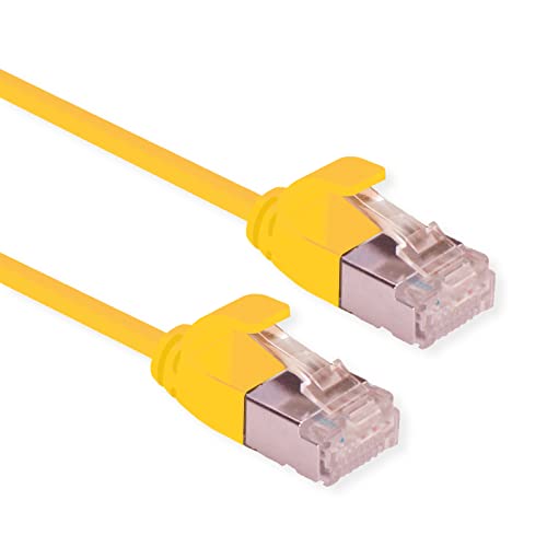 Roline U/FTP DataCenter Patch Cable Cat.6A (Class EA), LSOH, Slim, Yellow, 0.3 M