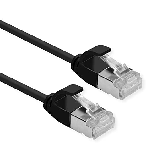 Roline U/FTP DataCenter Patch Cable Cat.6A (Class EA), LSOH, Slim, Black, 3 M