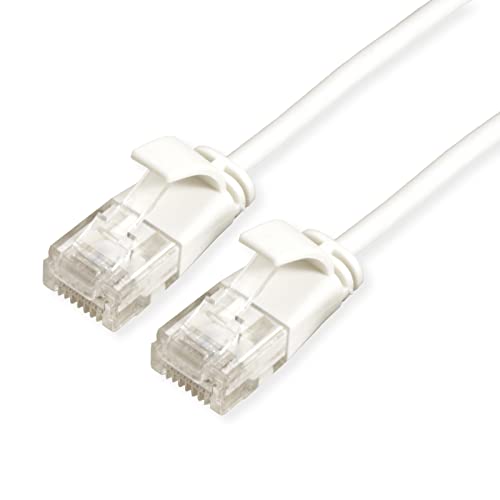 ROLINE GREEN UTP Patch Cable Cat.6A (Class EA), Halogen-Free, Slim, White, 1.5 M