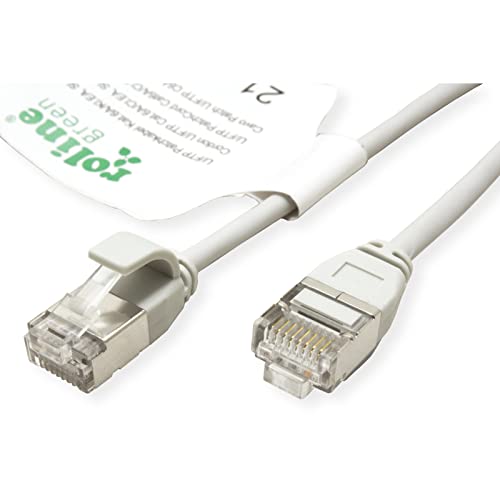 ROLINE GREEN U/FTP Patch Cable Cat.6A (Class EA), LSOH, Slim, Grey, 1 M thumbnail