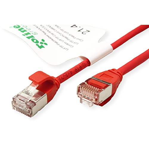 ROLINE GREEN U/FTP Patch Cable Cat.6A (Class EA), LSOH, Slim, Red, 1 M thumbnail