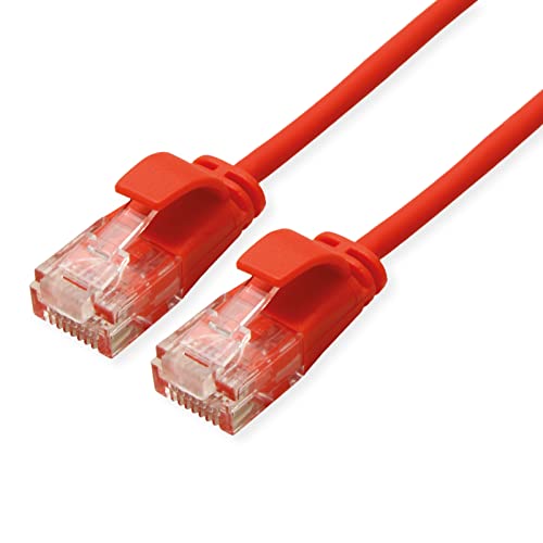ROLINE GREEN UTP Patch Cable Cat.6A (Class EA), Halogen-Free, Slim, Red, 5 M