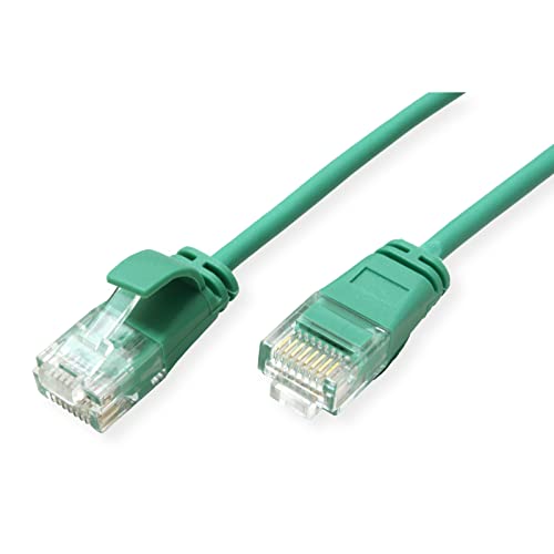 ROLINE GREEN UTP Patch Cable Cat.6A (Class EA), Halogen-Free, Slim, Green, 1 M thumbnail