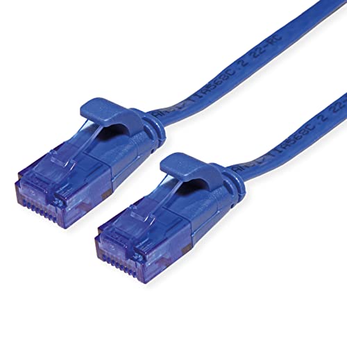 VALUE Patch Cable Cat.6A (Class EA) UTP Extra Flat Blue 0.5m