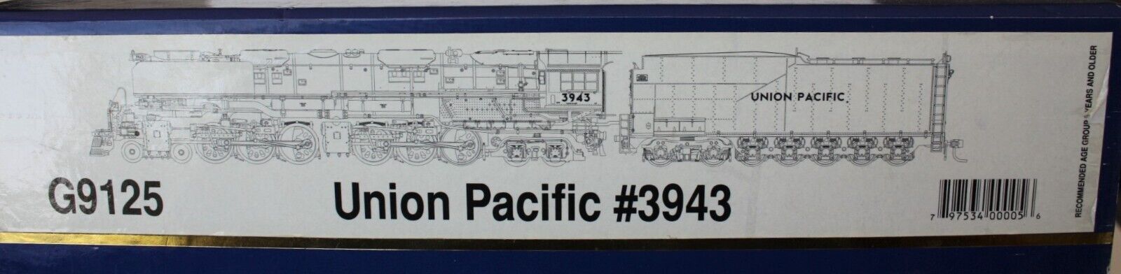 Genesis Challenger 4-6-6-4 G9125 Athearn Union Pacific #3943 HO Scale thumbnail
