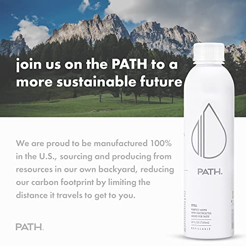 PATH Still Bottled Water - Ultra-Purified, PH-Balanced Purified Water in Aluminum Bottle - BPA-Free, Reusable, Infinitely Recyclable - Crisp, Refreshi thumbnail