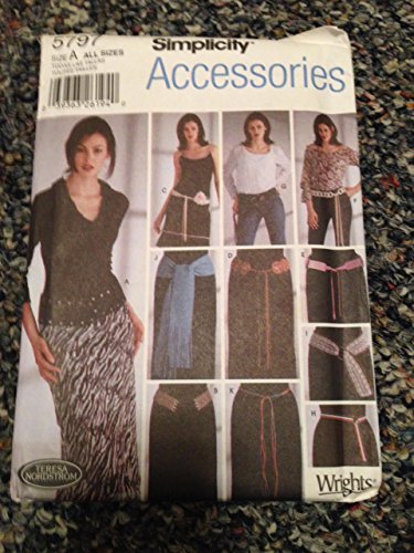Simplicity 5797 Sewing Pattern, Misses' Belts, One Size