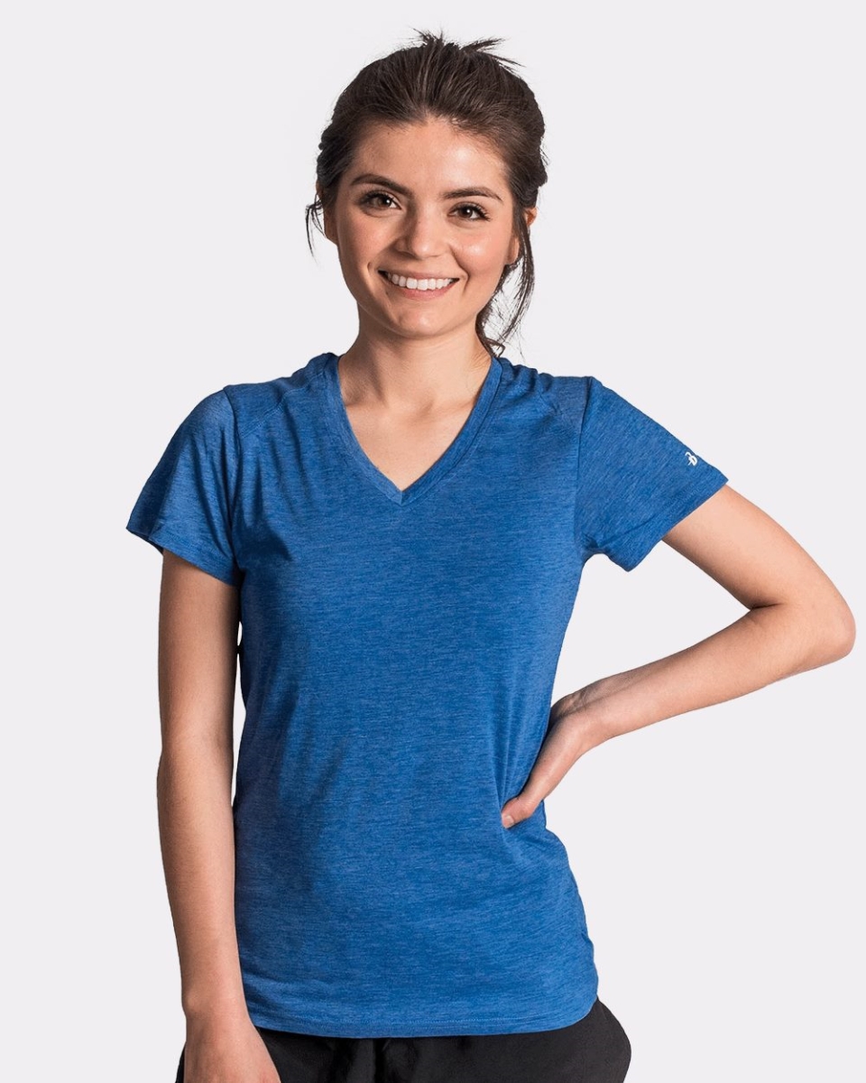 Badger 4962 Women's Triblend Performance V-Neck T-Shirt - Vegas Gold Heather - XL