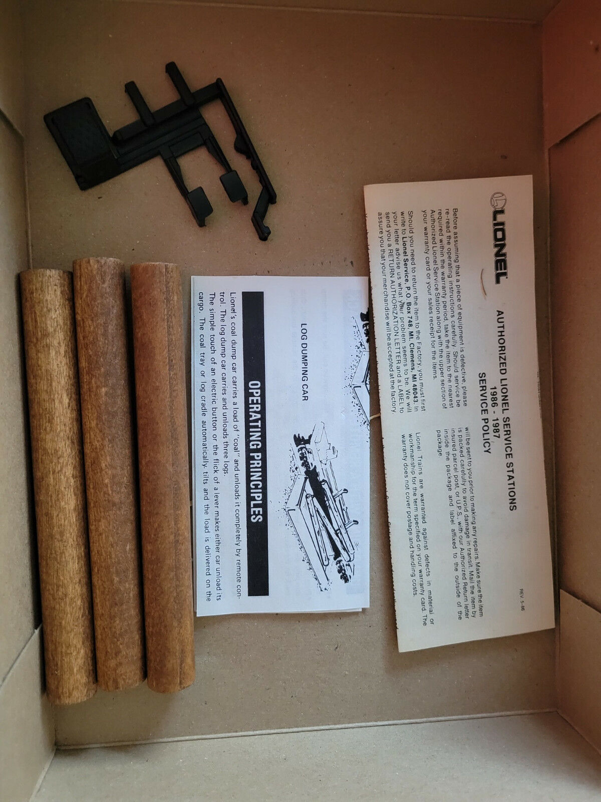 Lionel 6-9335 0/27 Gauge BALTIMORE and OHIO B & O LOG DUMP CAR NIB ORIGINAL BOX thumbnail
