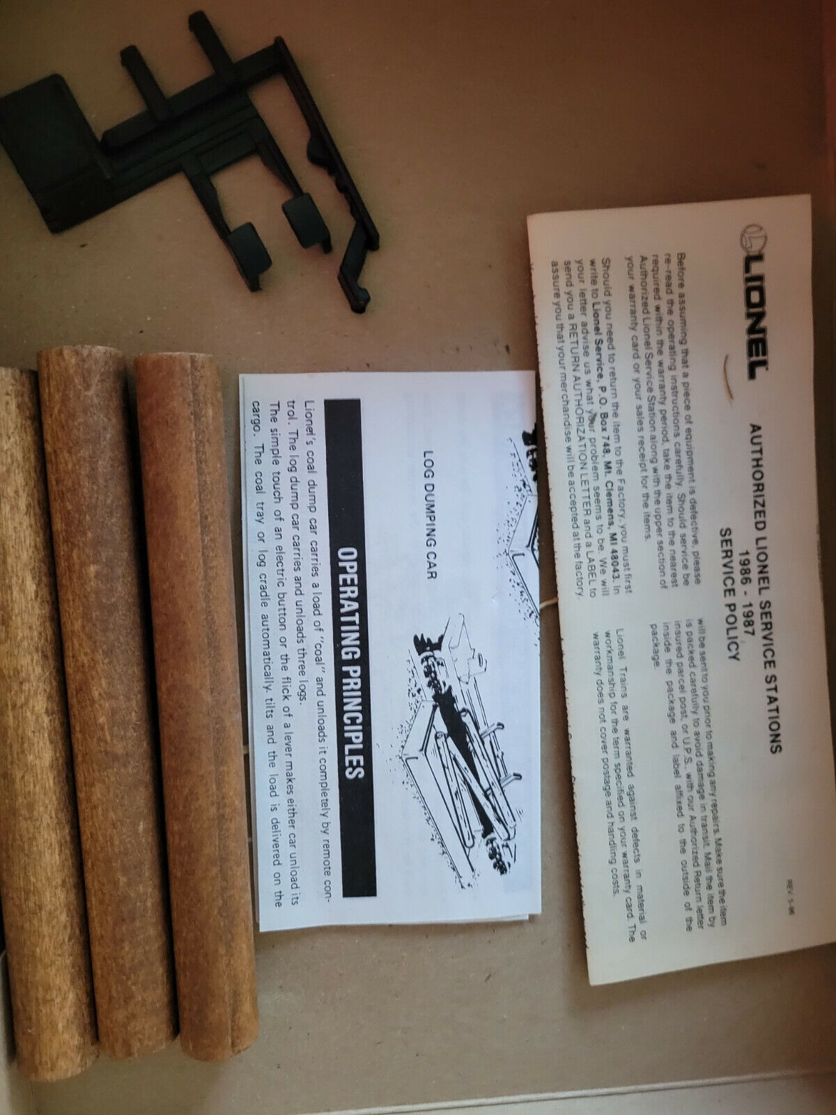 Lionel 6-9335 0/27 Gauge BALTIMORE and OHIO B & O LOG DUMP CAR NIB ORIGINAL BOX thumbnail