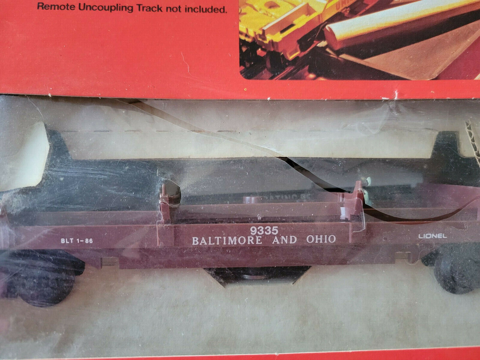 Lionel 6-9335 0/27 Gauge BALTIMORE and OHIO B & O LOG DUMP CAR NIB ORIGINAL BOX thumbnail