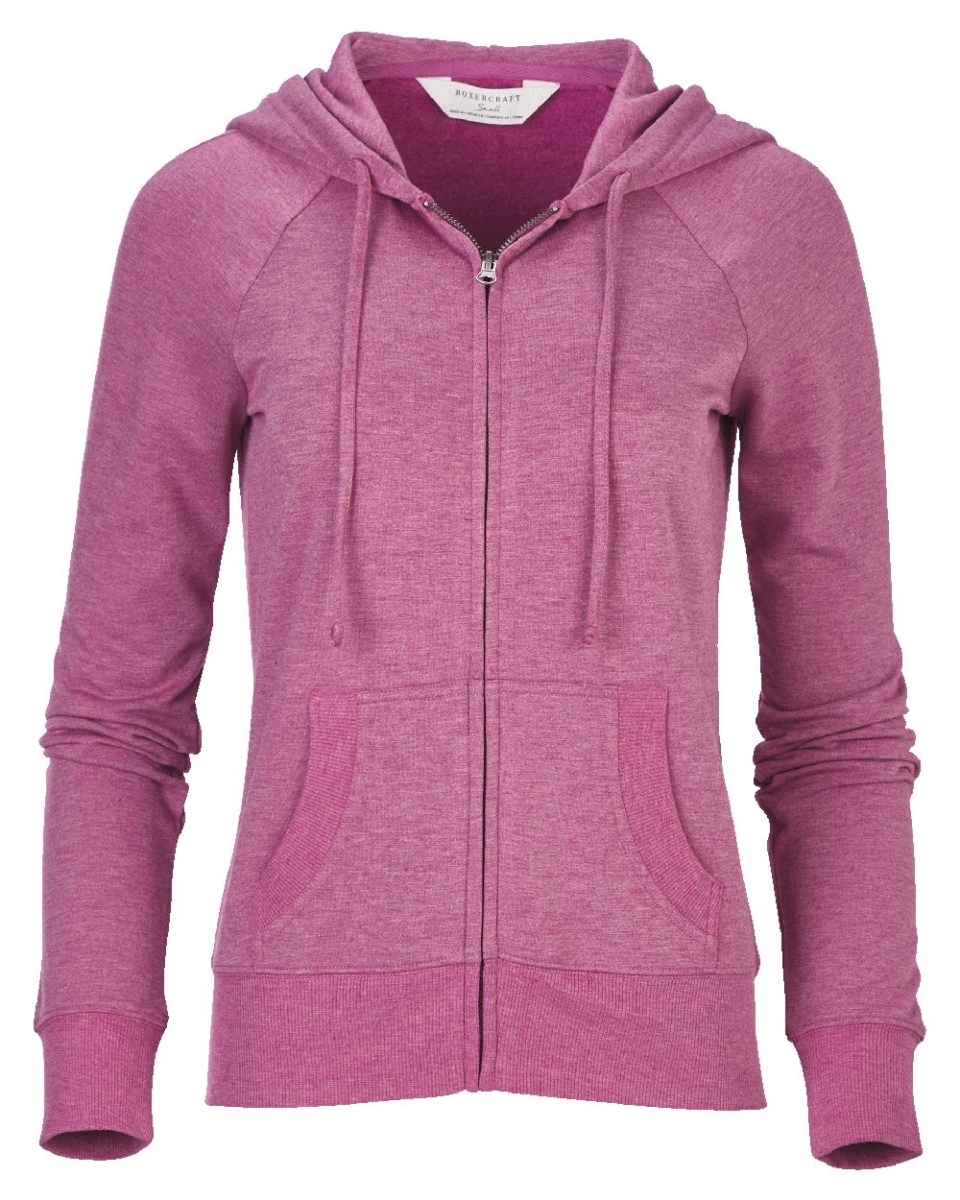 SIZE XL.  Boxercraft BW5201 Women S Dream Fleece Full-Zip Hoodie-ORCHID HEATHER