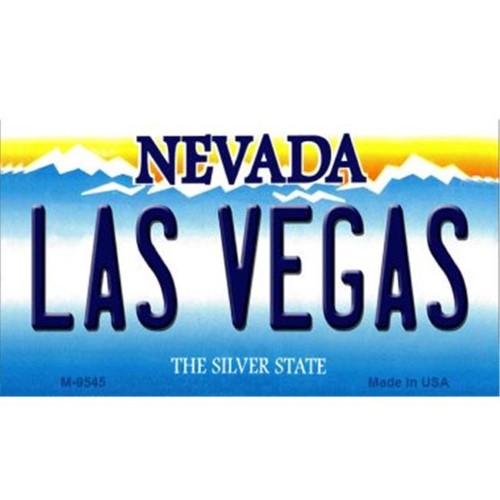 Smart Blonde M-9545 3.5 X 2 in. Las Vegas Nevada Background Novelty Metal Magnet