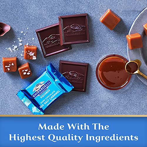 GHIRARDELLI Dark Chocolate Candy SQUARES with Sea Salt Caramel Filling  15.9 Oz Bag thumbnail