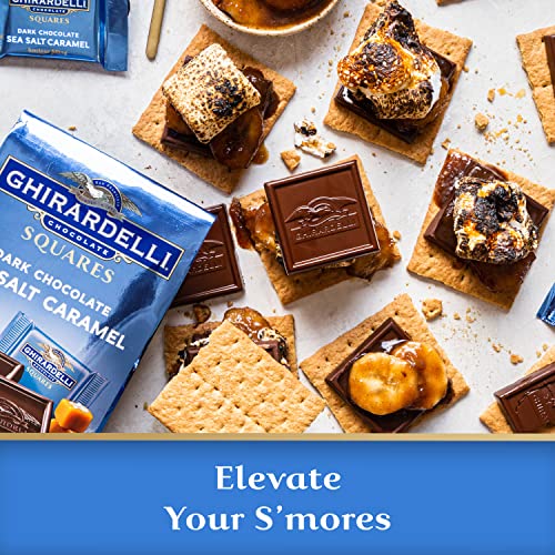 GHIRARDELLI Dark Chocolate Candy SQUARES with Sea Salt Caramel Filling  15.9 Oz Bag thumbnail