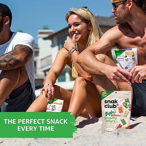 Snak Club Gummy Bears, Tajin Chili & Lime Sweet and Spicy Gummy Candy, Mild in Heat Bold in Flavor, Low-Fat, Vegan, Gluten-Free Snack, 4oz Resealable thumbnail