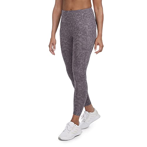 Danskin Women's Printed High Rise 7/8 Legging, Floral-Black Salt, Small thumbnail