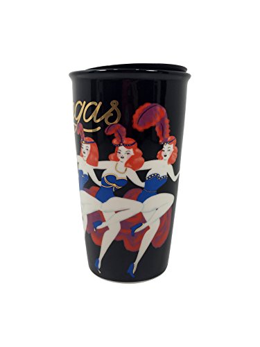 Starbucks 2017 Local Collection Double Wall Ceramic LAS VEGAS Dancing Girls Kickline Traveler Tumbler Mug– 12 OZ. thumbnail