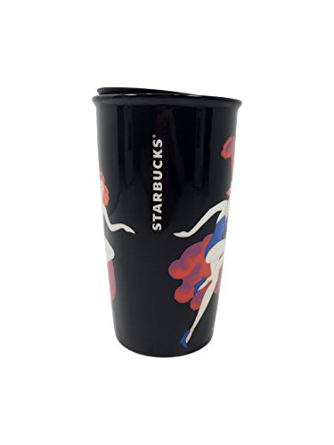 Starbucks 2017 Local Collection Double Wall Ceramic LAS VEGAS Dancing Girls Kickline Traveler Tumbler Mug– 12 OZ. thumbnail