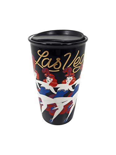 Starbucks 2017 Local Collection Double Wall Ceramic LAS VEGAS Dancing Girls Kickline Traveler Tumbler Mug– 12 OZ. thumbnail