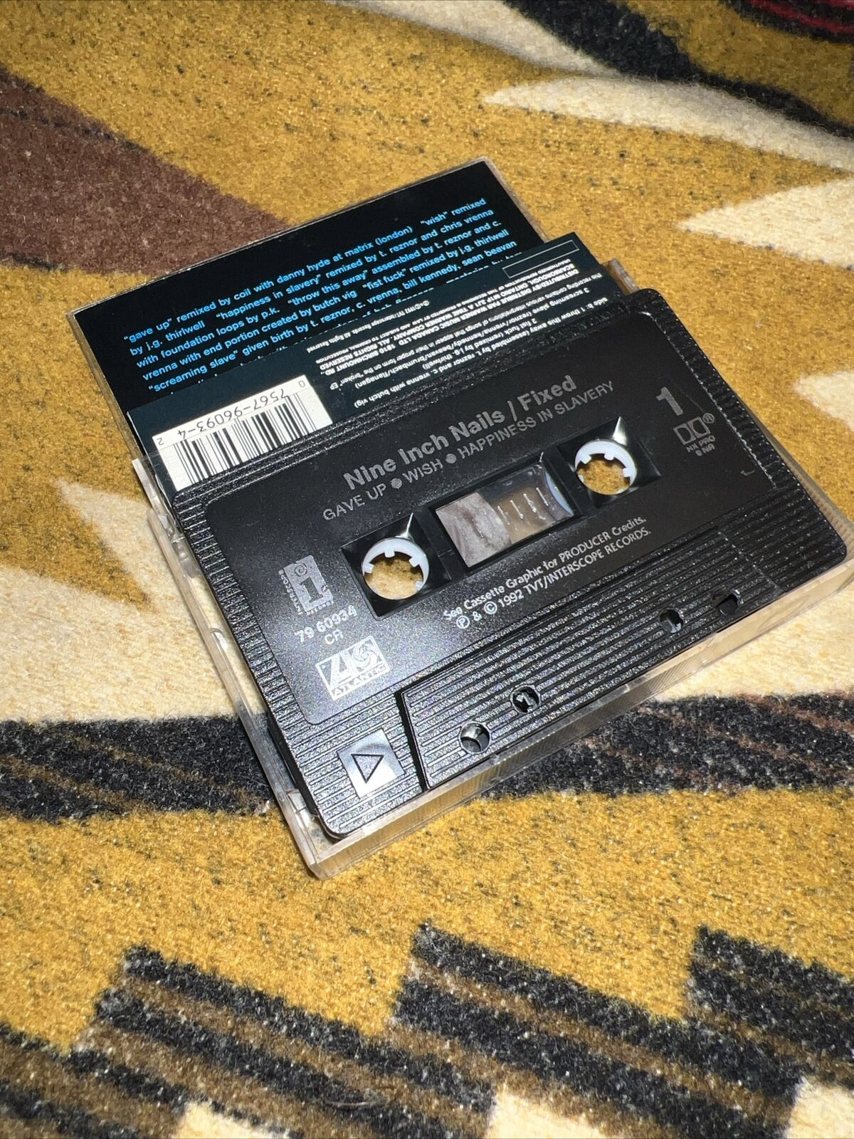 Rare Vintage Nine Inch Nails Fixed Cassette Music Tape 1992 Tested- Interscope thumbnail