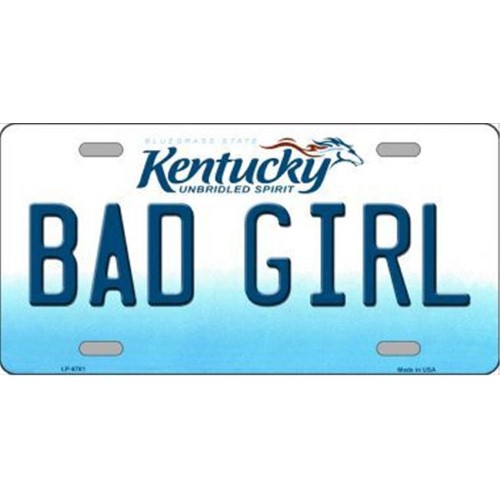 Smart Blonde LP-6781 Bad Girl Kentucky Novelty Metal License Plate