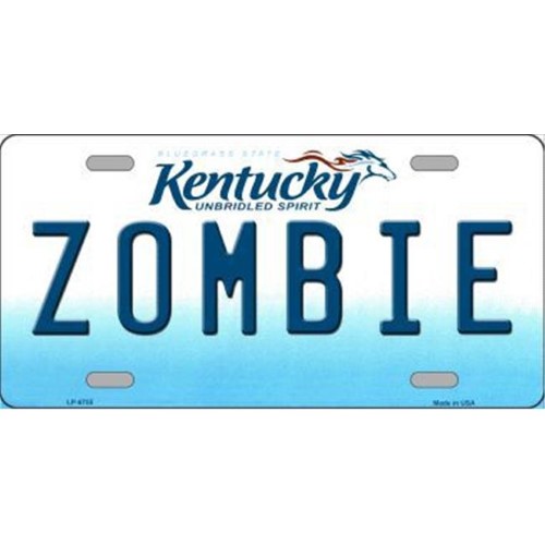Smart Blonde LP-6755 Zombie Kentucky Novelty Metal License Plate