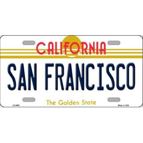 Smart Blonde LP-4888 San Francisco California Novelty Metal License Plate