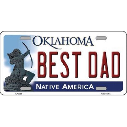 Smart Blonde LP-6222 Best Dad Oklahoma Novelty Metal License Plate