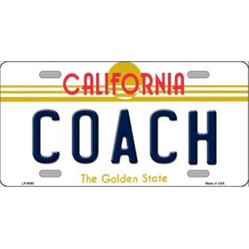 Smart Blonde LP-6858 Coach California Novelty Metal License Plate