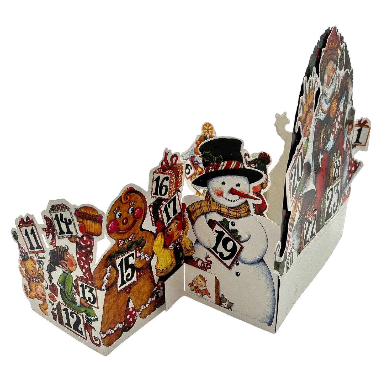 VTG 1995 USA Mary Engelbreit's Countdown to Christmas ADVENT CALENDAR 3D Decor thumbnail