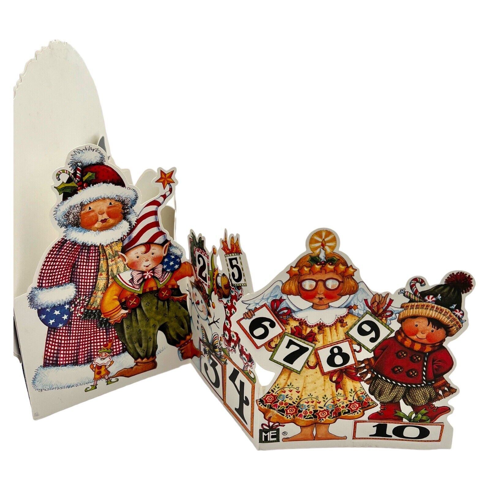 VTG 1995 USA Mary Engelbreit's Countdown to Christmas ADVENT CALENDAR 3D Decor thumbnail