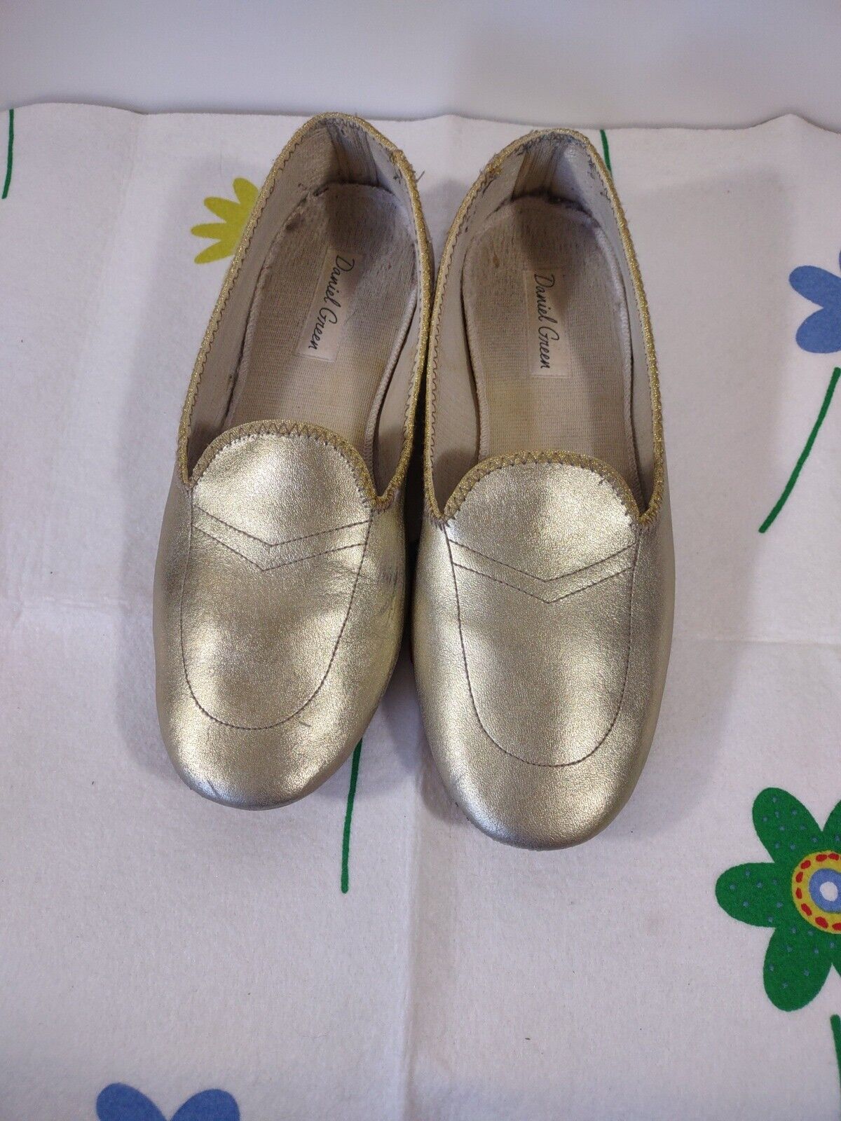 Daniel Green 40102-710 Womens Glamour   Slippers Casual   - Gold, Size 8, #5513