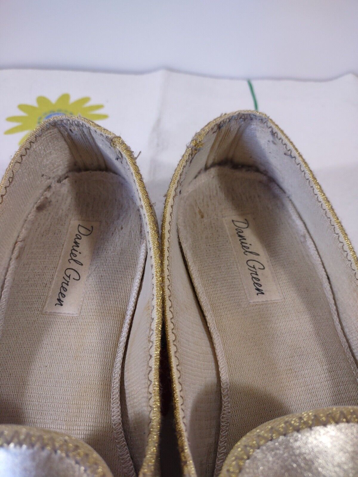 Daniel Green 40102-710 Womens Glamour   Slippers Casual   - Gold, Size 8, #5513 thumbnail