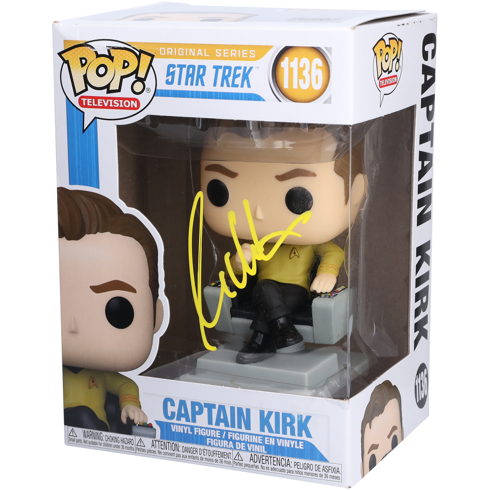 William Shatner Star Trek Autographed Captain Kirk in Chair #1136 Funko Pop! Vinyl Figure