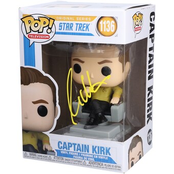 William Shatner Star Trek Autographed Captain Kirk in Chair #1136 Funko Pop! Vinyl Figure thumbnail