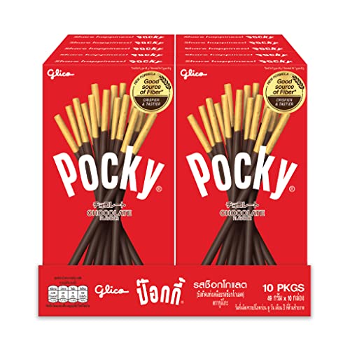 (32/07/2026)Pocky Chocolate Cream Covered Biscuit Sticks 1.73 Oz (Pack of 10)