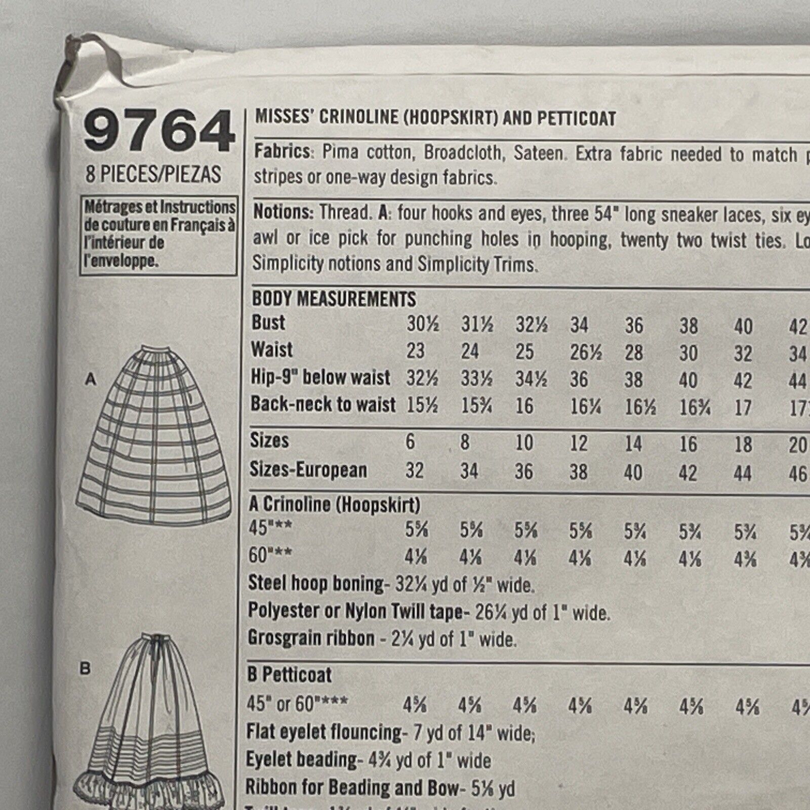 Simplicity 9764 Fashion Historian Martha McCain Sewing Size RR 14 16 18 20 thumbnail