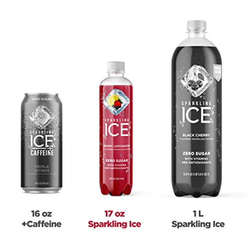 Sparkling Ice, Berry Lemonade Sparkling Water, Zero Sugar Flavored Water, with Vitamins and Antioxidants, Low Calorie Beverage, 17 Fl Oz Bottles (Pack thumbnail