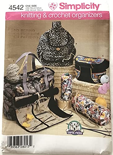 Simplicity 4542 Sew Knitting and Crocheting Organizers
