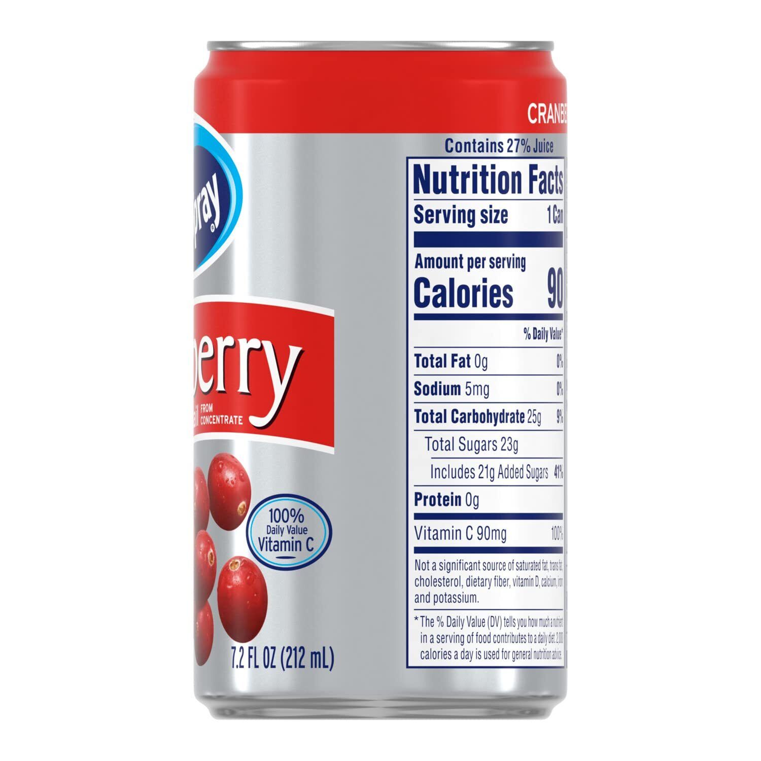 Ocean Spray Cranberry Juice Cocktail  7.2 Oz Cans (Pack of 24) thumbnail