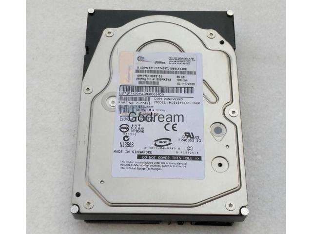 OIAGLH for 3119 3169 PSeries 36G 10K 68 Pin SCSI Hard Disk 71P7439 80P3151