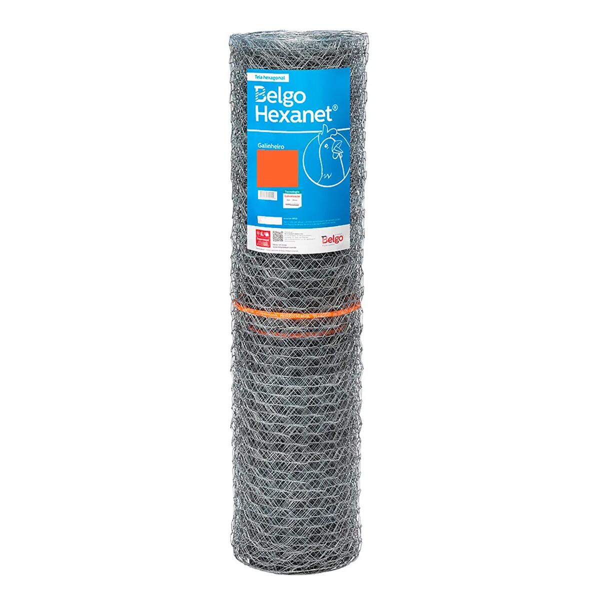 Tela Galinheiro Galvanizado Belgo 2X18 1,50X50M