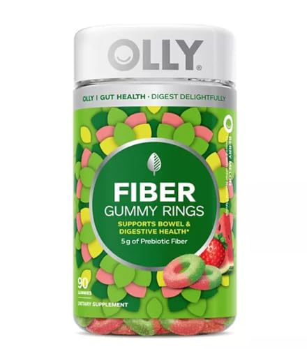 OLLY Fiber Gummy Rings 5g Prebiotic Fiber  Strawberry Watermelon (90 Ct.)