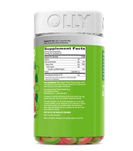 OLLY Fiber Gummy Rings 5g Prebiotic Fiber  Strawberry Watermelon (90 Ct.) thumbnail