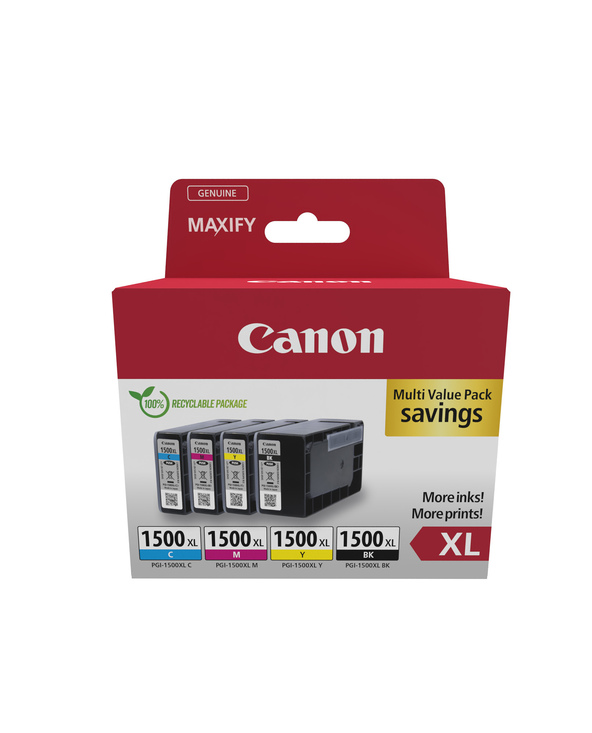 Canon PGI-1500XL BKCMY Original Multipack Ink Cartridges (9182B010)