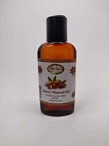 Herbi+ (Herbi Plus) 100% Pure and Natural Essential Oils, 2oz (Pack of 1, Sweet Almond Oil)