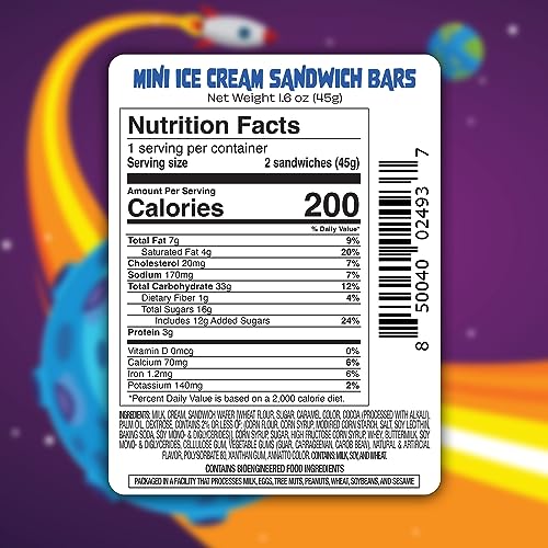 Sandwich Bars - Freeze Dried Ice Cream | Vanilla Flavored Ice Cream & Chocolate Wafers | for Backpacking, Camping, or as a Gift - Freeze-Dried in the thumbnail