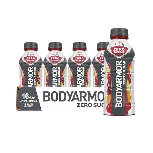 BODYARMOR ZERO Sugar Sports Drink Fruit Punch, 16 Fl Oz (pack of 12)